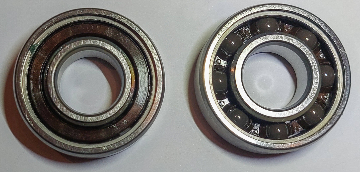 Ceramic bearings for Apex 50cc crankshaft
