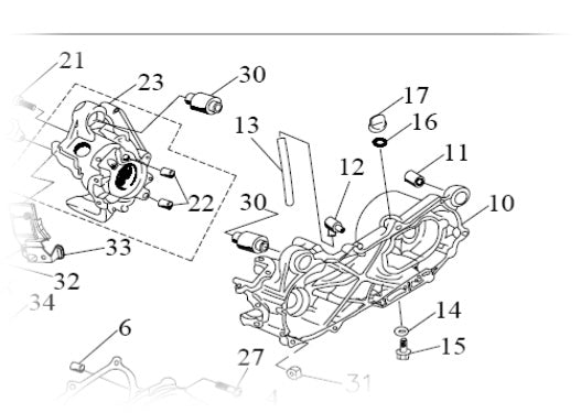 A11200-A2B-000 Apex CrankCase kit 50cc