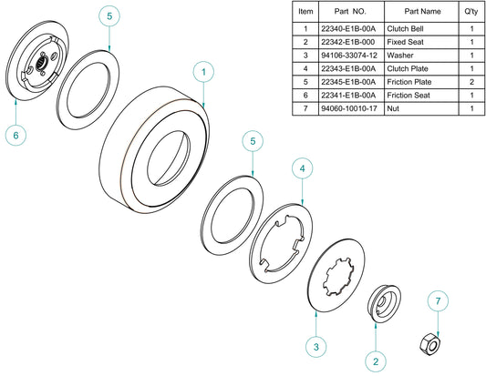 94060-10010-17	Nut Slippery clutch