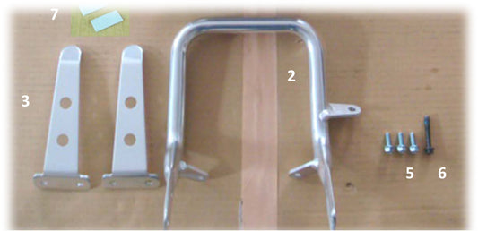 50500-7A1-000	Bracket, Grab Bar AL SILVER